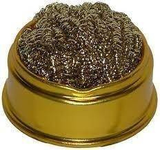 Metalowy czyścik grota lutownicy+podst.