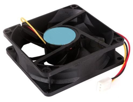 Wentylator 12V 80x80x15 łożysko ślizg 3 przewody