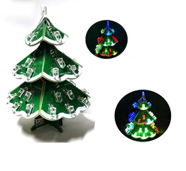 Choinka 3D LED RGB  DIY świąteczny efekt muzyczny