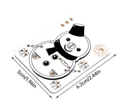 BAŁWANEK elektroniczny LED DIY KIT nauka lutowania