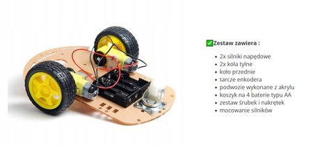 Platforma robota podwozie 2 silniki 2WD