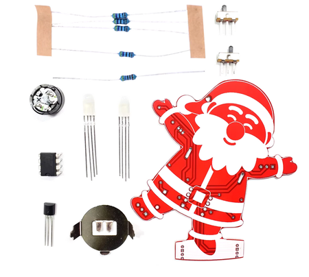 Choinka 3D LED 5V DIY + Mikołaj LED DIY KIT zestaw do nauki lutowania