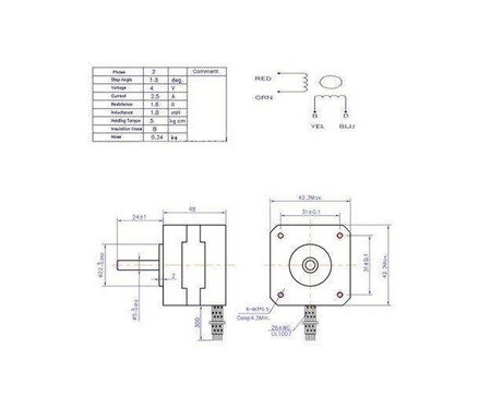 Silnik krokowy NEMA 42HS48-2504