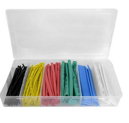 Komplet rurek termokurczliwych kol. 100szt pudełko