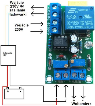 Moduł sterowania ładowarką 12V