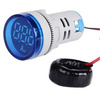 Amperomierz LED 28mm 0-100A 230V Niebieski