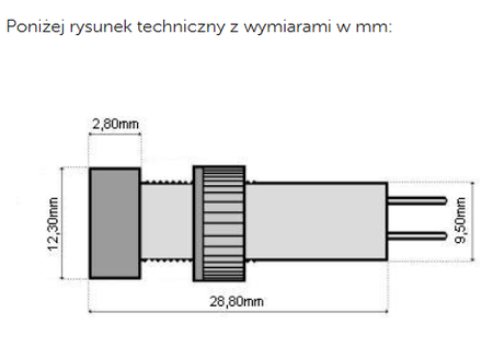 Kontrolka LED 5mm 230V AC zielona