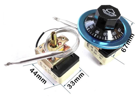 Termostat z kapilarą 50°C~300°C 16A/250V biała