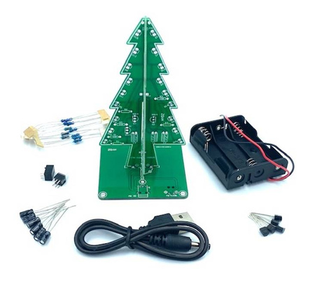 Choinka 3D LED Świąteczna Świecąca 5V DIY