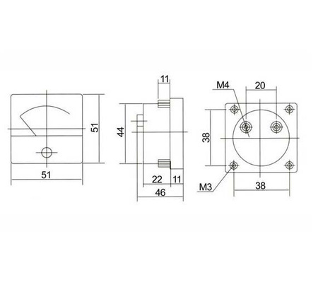 Miernik analogowy panel amperomierz 8A + bocznik