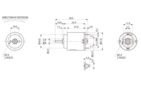 Mini silniczek 3V typ MT84