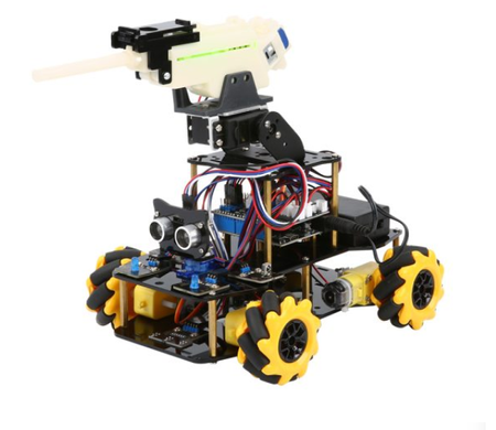 Zestaw edukacyjny ŁAZIK Samochód z wyrzutnią i tarczą Kit DIY STEM