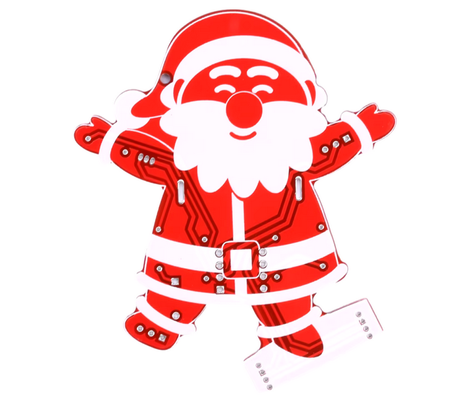 ŚWIĘTY MIKOŁAJ elektroniczny LED DIY KIT nauka lutowania