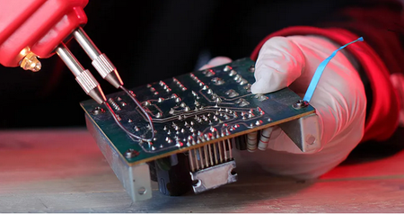 Uchwyt do zgrzewarki punktowej do ogniw 18650 z automatycznym wyzwalaniem