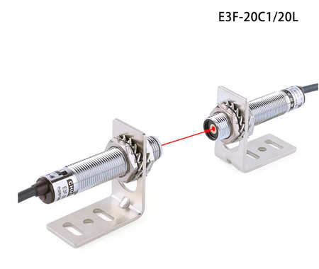 Fotokomórka laserowa E3F-20C1/20L nadajnik+odbiornik