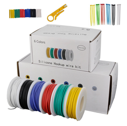 Zestaw 6 przewodów silikonowych AWG22 6x10mb + akcesoria