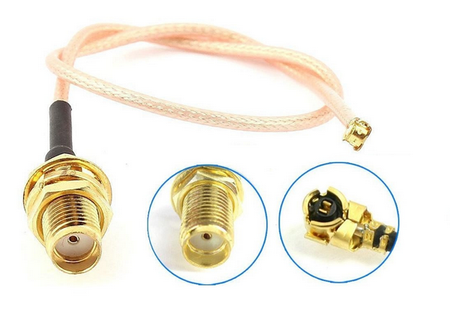 Adapter UF.L IPEX SMA żeńskie, długość 10cm