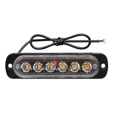 Lampa LED migająca ostrzegawcza 12V Pomarańczowa 1W 6 led Laweta