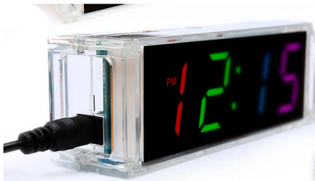 Zegar biurkowy LED z termometrem 5V DIY RGB