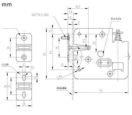 Elektrozamek 12V do mebli