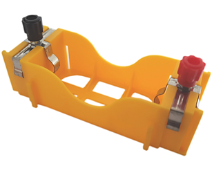 Koszyk na 1 baterie typu D (R20) żółty KIT