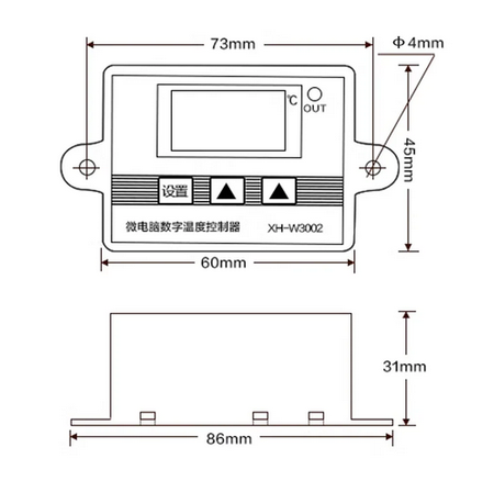 Sterownik temperatury 12V -50°C~110°C W3002
