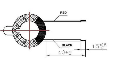Mini Głośnik montażowy MG15 0.1W 8 Ohm h=4mm