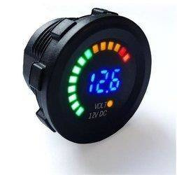 Woltomierz  LED 12V niebieski