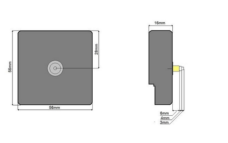 Mechanizm kwarcowy zegara wskazówki proste MK8