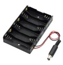 Koszyk uchwyt do baterii 6xAA + wtyk