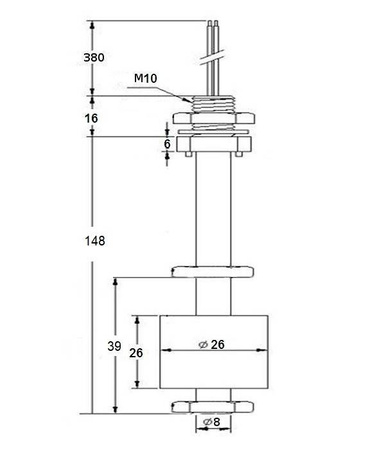 Magnetyczny czujnik poziomu wody CMW165
