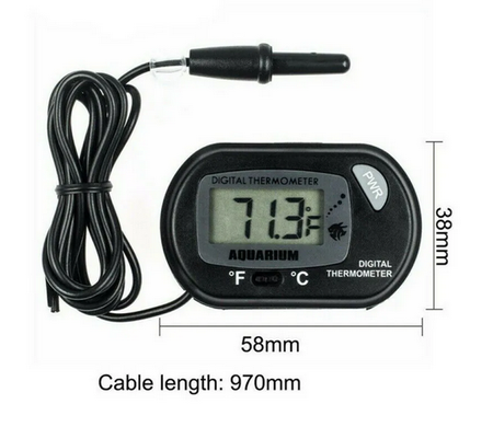 Miernik temperatury-50C~70C czarny akwarystyczny
