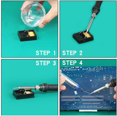 Lutownica prezyzyjna zestaw w etui 22 elementy Lutownica Odsysacz