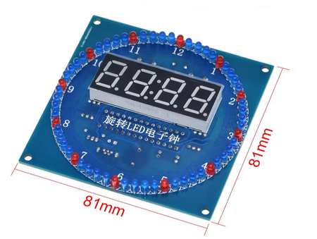 Elektroniczny Zegar  LED  DS1302  DIY DATA ALARM TERMOMETR OBUDOWA
