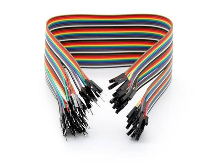 Przewody kable zworki męsko - żeński 40szt 30cm