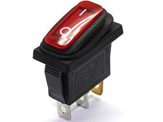 Przełącznik klawiszowy  16A 250V ON-OFF IP65 RED