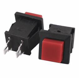 Przycisk monostabilny 1A 250V kwadratowy na zatrzask