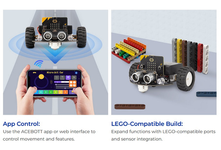 Mini robot platforma robota BBC Micro:bit TinkerBott ACEBOTT STEM QD024