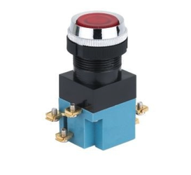 Przełącznik tabl.monost.24mm 5A 380V RED LA19-11