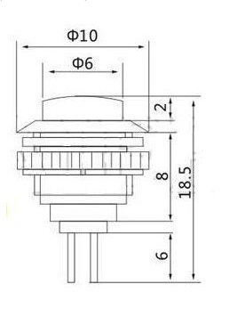 Przełącznik monostabilny 1A 250V PBS-101Bg Green