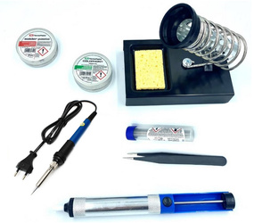 Zestaw lutowniczy XXL lutownica + akcesoria 8szt.