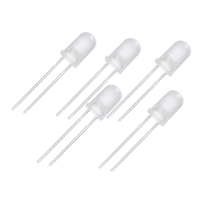 Dioda LED 5mm RGB matowa wolna zmiana kolorów 5szt