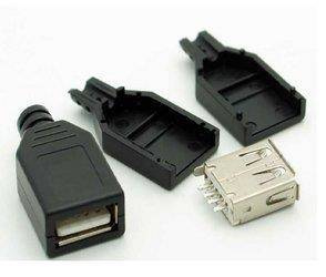 Gniazdo USB typu A na kabel z osłoną