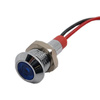 Kontrolka LED 10mm 12V metalowa niebieska