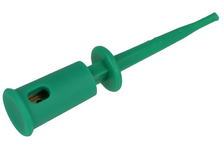 Chwytak pomiarowy haczyk l=43.5mm zielony