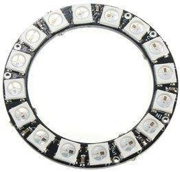 Moduł oświetlenia 16 LED RGB WS2812 średnica zewnętrzna 68mm