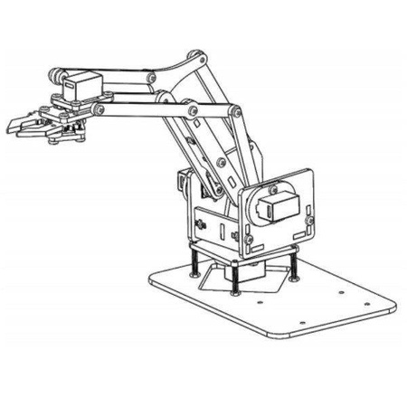 Akrylowe ramie robota na mini servo 9g 4DOF Robot Arm