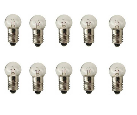 10x Żarówka wkręcana E10 2.5V 0.3A 0.75W