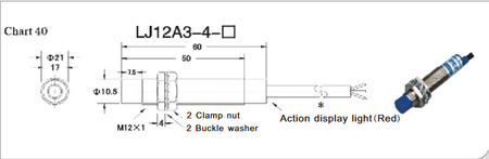 Czujnik indukcyjny PNP LJ12A3-4-Z/BY 4mm