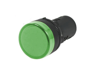 Kontrolka LED 28mm 12V AC/DC zielona